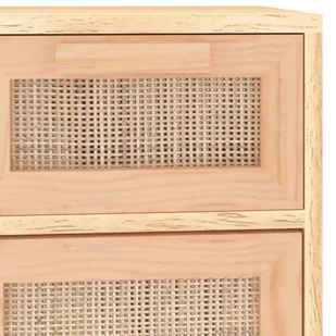 Lumarko Szafka, brązowa, 60x30x75 cm, lita sosna i naturalny rattan - Szafki do salonu - miniaturka - grafika 8