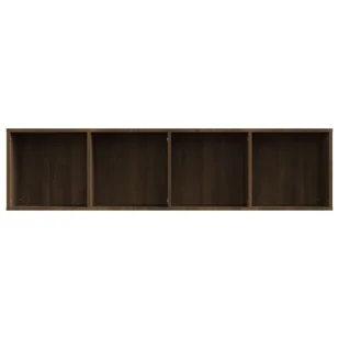 Lumarko Regał na książki pod TV, brązowy dąb, 143x30x36 cm - Półki do salonu - miniaturka - grafika 7