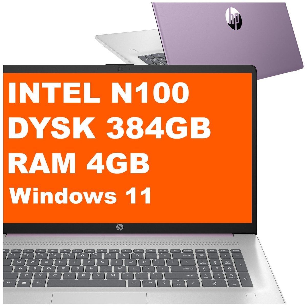 HP 17-cn3163ds / BS6Y5UA / Intel N100 / 4GB / 384GB / Intel UHD / HD+ / Win 11 / Fioletowy