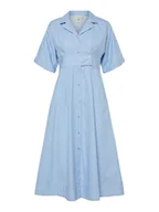 Sukienki - YAS Sukienka koszulowa Astor 26037276 Niebieski Regular Fit - miniaturka - grafika 1