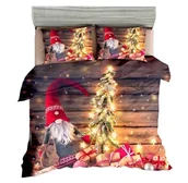 Pościel - Pościel świąteczna Skandynawski skrzat- 160x200 cm - 3 części - miniaturka - grafika 1