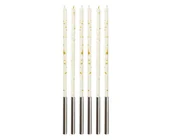 Dekoracje i nakrycia stołu na imprezę - Świeczki Urodzinowe B&C Milenium, Białe, Wys. 16.5 cm, 6 Szt. - miniaturka - grafika 1