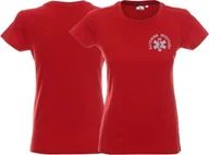 Odzież robocza - Promostars LPP - Koszulka ratownicza czerwona damska odblaskowa - nadruk przód - miniaturka - grafika 1