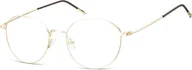 Okulary korekcyjne, oprawki, szkła - Lenonki Okulary oprawki optyczne 928D złote - miniaturka - grafika 1