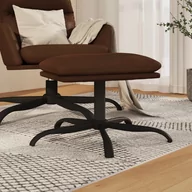 Pufy i podnóżki - Lumarko Podnóżek, brązowy, 45x29,5x39 cm, lśniąca sztuczna skóra - miniaturka - grafika 1