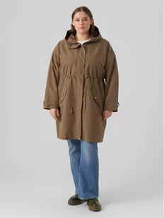 Vero Moda Curve Płaszcz przejściowy 10287156 Brązowy Regular Fit - Płaszcze damskie - miniaturka - grafika 1
