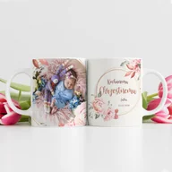 Kubki - Kubek ze zdjęciem - Podziękowanie dla Chrzestnych - Herbaciane Róże - miniaturka - grafika 1