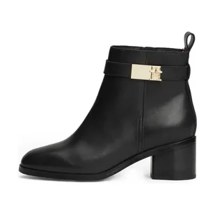 Tommy Hilfiger Skórzane botki - Botki damskie - miniaturka - grafika 1