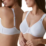 Biustonosze - Biustonosz Duże Rozmiary Miękki Codzienny Wygodne Ramiączka Biały 85C - miniaturka - grafika 1