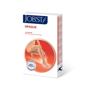 Jobst Opaque, pończochy uciskowe, CCL2, otwarte palce, rozmiar 4, regular, karmelowy - Bielizna lecznicza - miniaturka - grafika 1