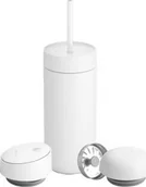Kubki termiczne - Fellow Fellow - Carter Move Mug 3 w 1 - Kubek termiczny + 3 nakrętki - Biały 473 ml - miniaturka - grafika 1