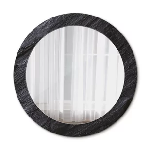 Piękne Lustro Ścienne OkrągłeCzarny kamień 70cm - Lustra - miniaturka - grafika 1