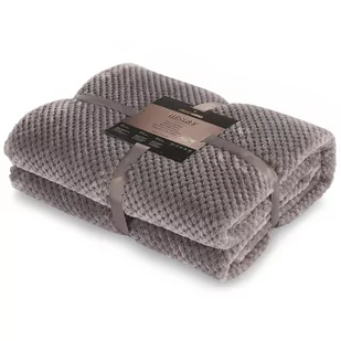 DecoKing przytulny koc z mikrowłókien, polarowy, w skandynawskim stylu Henry, stal, 70 x 150 cm 66270 - Koce - miniaturka - grafika 1