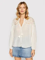 Bluzki damskie - Pepe Jeans Bluzka Kayla PL304222 Biały Relaxed Fit - miniaturka - grafika 1