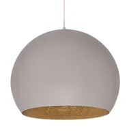 Lampy sufitowe - Lampa wisząca nad stół Margo 41090 okrągła do jadalni szara złota - miniaturka - grafika 1