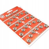 Pasmanteria - Zatrzaski metalowe nikiel 15.9/15mm karnet 24 szt - miniaturka - grafika 1