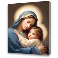 Ikony i obrazy sakralne - Obraz religijny na płótnie Matka Boża z Dzieciątkiem Jezus - miniaturka - grafika 1