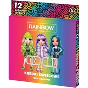 Kredki, ołówki, pastele i pisaki - Kredki świecowe okągłe RAINBOW HIGH - 12 kolorów - 8/90 mm - miniaturka - grafika 1