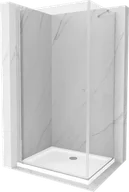 Kabiny prysznicowe - Mexen Pretoria kabina prysznicowa uchylna 90x120 cm, transparent, chrom + brodzik Flat - 852-090-120-01-00-4010 - miniaturka - grafika 1
