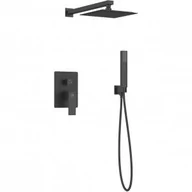 Baterie podtynkowe - LAVEO BLQ 702P Bateria natryskowa podtynkowa z zestawemJednouchwytowaSpos$722b monta$723u box podtynkowy G$724owica 35 mmWyko$725czenie czarne - miniaturka - grafika 1