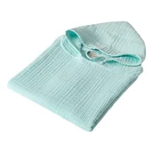 Szlafroki dla dzieci - Miętowe ponczo dziecięce muślinowe Juno – Foutastic - miniaturka - grafika 1