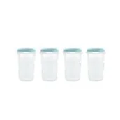 Akcesoria do karmienia - Miniland-Terra Pojemniki na żywność hermetycznie zamykane Terra - morski 4 x 330 ml - miniaturka - grafika 1