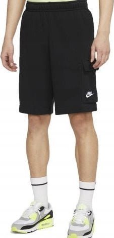 KRÓTKIE SPODENKI NIKE MĘSKIE BAWEŁNIANE CZARNE SZORTY DD7014 010 r. S