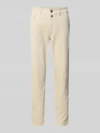 Spodnie damskie - Spodnie z drobnego sztruksu o kroju boyfriend fit z mieszanki bawełny - miniaturka - grafika 1