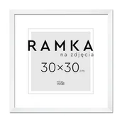 Ramki na zdjęcia - Ramka na zdjęcia 30x30 cm Biała - miniaturka - grafika 1