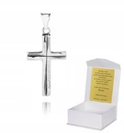 Biżuteria dla dzieci - 925 Srebrny Krzyżyk Katolicki 2,65 g 4,2 cm K10 - miniaturka - grafika 1