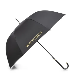 Parasol kopułowy półautomatyczny czarno - złoty - Parasole - miniaturka - grafika 1