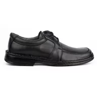 Półbuty męskie - Buty męskie casual skórzane 0078W czarne - WASAK - miniaturka - grafika 1