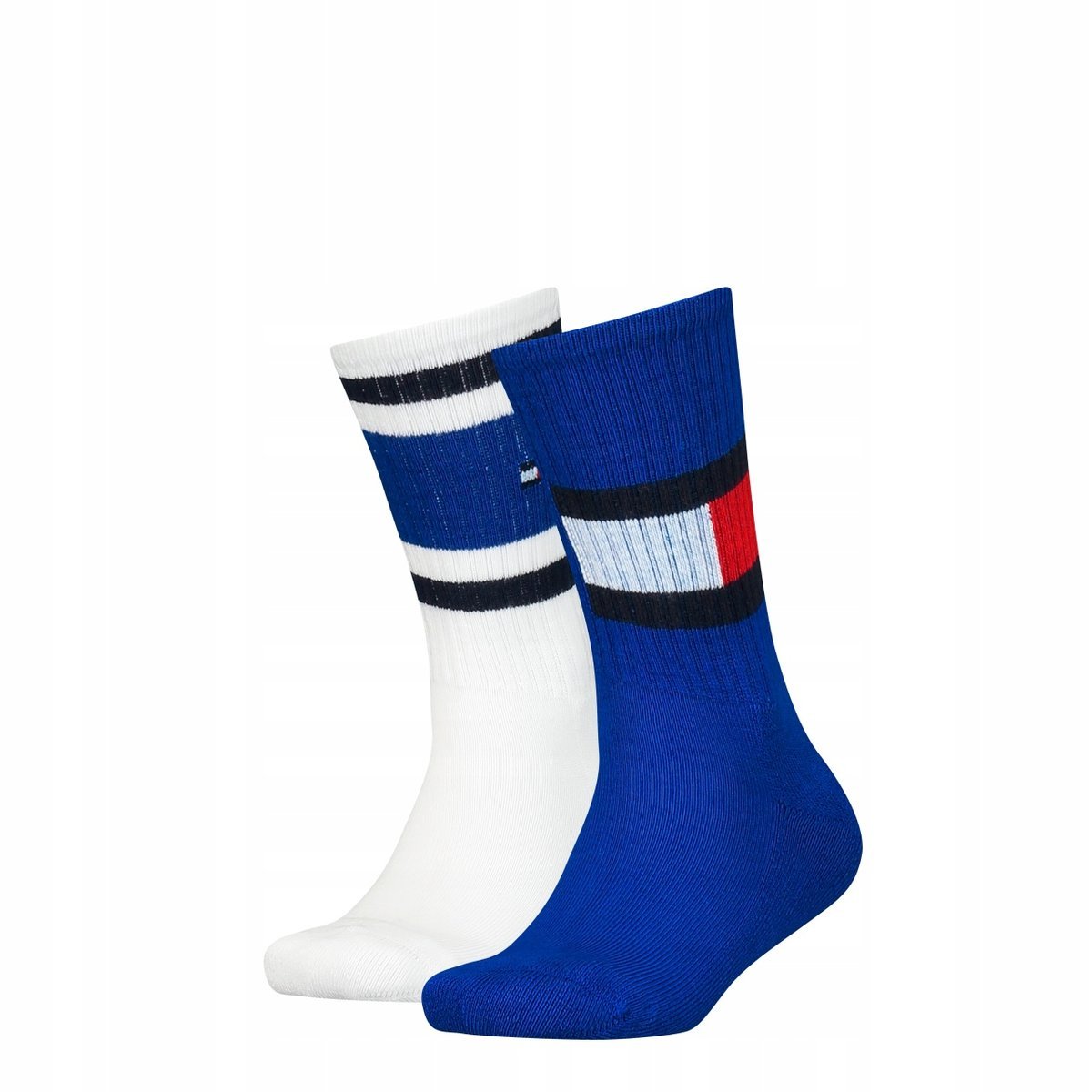 TOMMY HILFIGER SKARPETY SKARPETKI 2 PARY KOBALTOWE/BIAŁE r.39-42