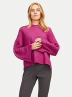 Swetry damskie - JJXX Sweter Sigga 12255358 Różowy Relaxed Fit - miniaturka - grafika 1