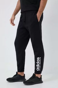 adidas spodnie dresowe kolor czarny z nadrukiem - Spodnie męskie - miniaturka - grafika 1