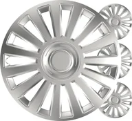 Kołpaki samochodowe - Kołpaki samochodowe 4szt. komplet luxury srebrne 15" cali color box - miniaturka - grafika 1