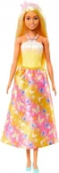 Lalki dla dziewczynek - Barbie Księżniczka żółto - różowy strój HRR09 - Mattel - miniaturka - grafika 1