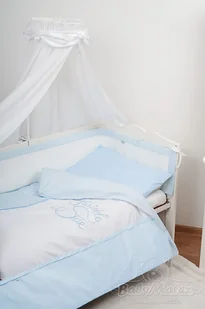 Pościel 3 el. 100x135 z ochraniaczem Twinkle Star biała + niebieska BabyMatex - Pościel dla dzieci - miniaturka - grafika 1