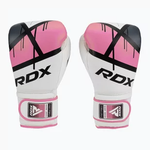 Rękawice bokserskie damskie RDX BGR-F7 biało-różowe BGR-F7P  8 oz - Rękawice bokserskie - miniaturka - grafika 1