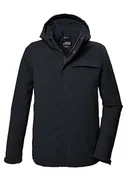 Kurtki męskie - killtec Męska kurtka funkcyjna/kurtka outdoorowa z odpinanym kapturem KOW 5 MN JCKT, czarna, 3XL, 41844-000 - miniaturka - grafika 1