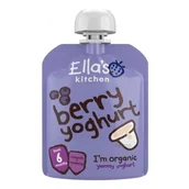 Desery dla dzieci - Ella's Kitchen BIO Jagody z jogurtem, 90 g - miniaturka - grafika 1
