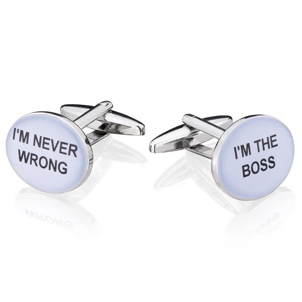 Spinki do mankietów Jestem szefem KC-44 Onyx-Art London