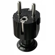 Gniazdka elektryczne - Orno Wtyczka Prosta Uni-Schuko Typ E/F Uziemienie 16A 230V Pc 1Szt. Czarna - miniaturka - grafika 1