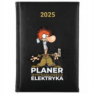 Kalendarze - Kalendarz Książkowy A5 2025 PLANER WYSTRZAŁOWEGO ELEKTRYKA Terminarz Wzory - miniaturka - grafika 1