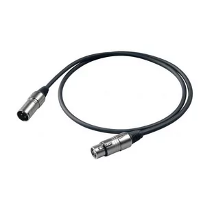 Proel Kabel XLR/XLR M/F bulk 5m Czarny - Kable - miniaturka - grafika 2