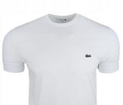 Koszulki męskie - ﻿Lacoste T-shirt koszulka męska biała 100% Bawełna r. M - miniaturka - grafika 1