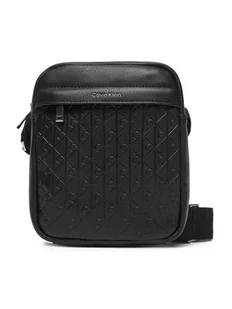 Calvin Klein Saszetka Emblem Emboss Reporter LV04D3204G Czarny - Nerki - miniaturka - grafika 1