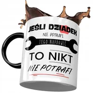 Kubki - Kubek Czarny dla Dziadka Dzień Dziadka na Prezent z Nadrukiem ze Zdjęciem+ Opakowanie na prezent (wzór 01) - miniaturka - grafika 1