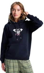 bluza damska ROXY SURF STOKED HOODIE BRUSHED ART KVJ0/TRUE BLACK - Bluzy damskie - miniaturka - grafika 1