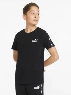 T-shirt chłopięcy sportowy Puma Ess Tape Tee B 84730001 140 cm Czarny (4064535664560) - Koszulki dla chłopców - miniaturka - grafika 1